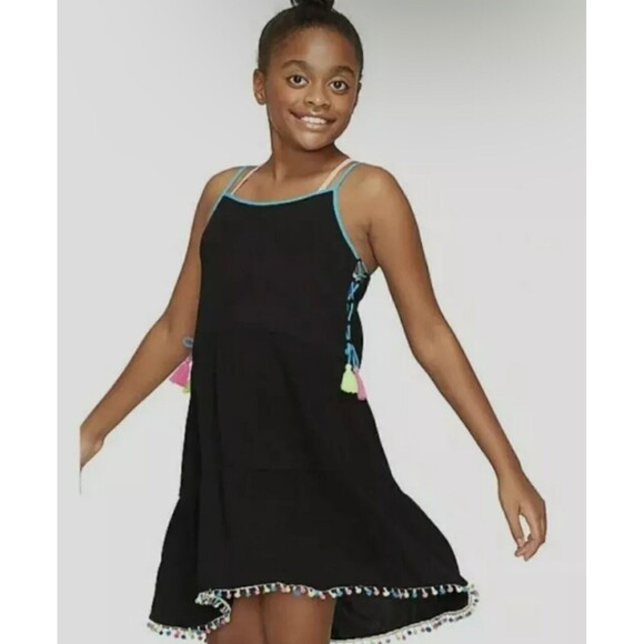 Justice Girls Pom-Pom Swim Cover-up Beach Pool Size 10 NWT - Picture 4 of 4